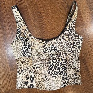 Zara Animal Print Crop Top